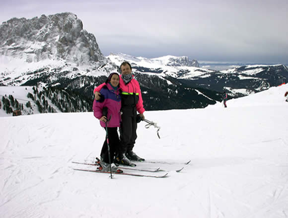 Claudia e Davide in Val Gardena